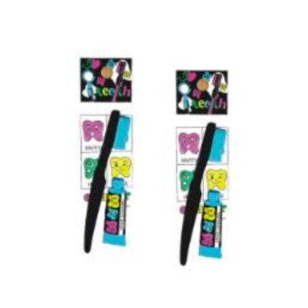 Gomma spazzolino e tubetto dentifricio