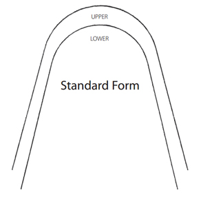 NICHEL TITANIO SUPER-ELASTICO STANDARD FORM